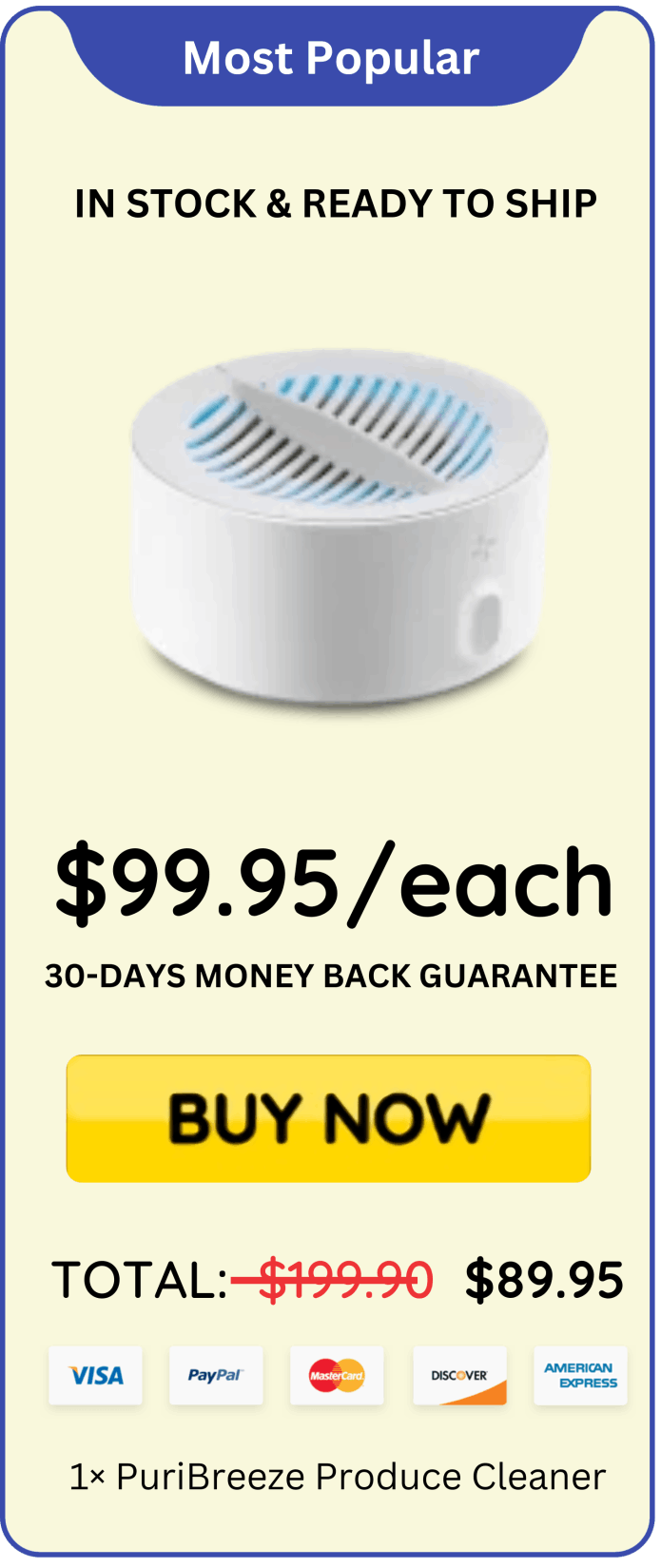 PuriBreeze Produce Cleaner offer price
